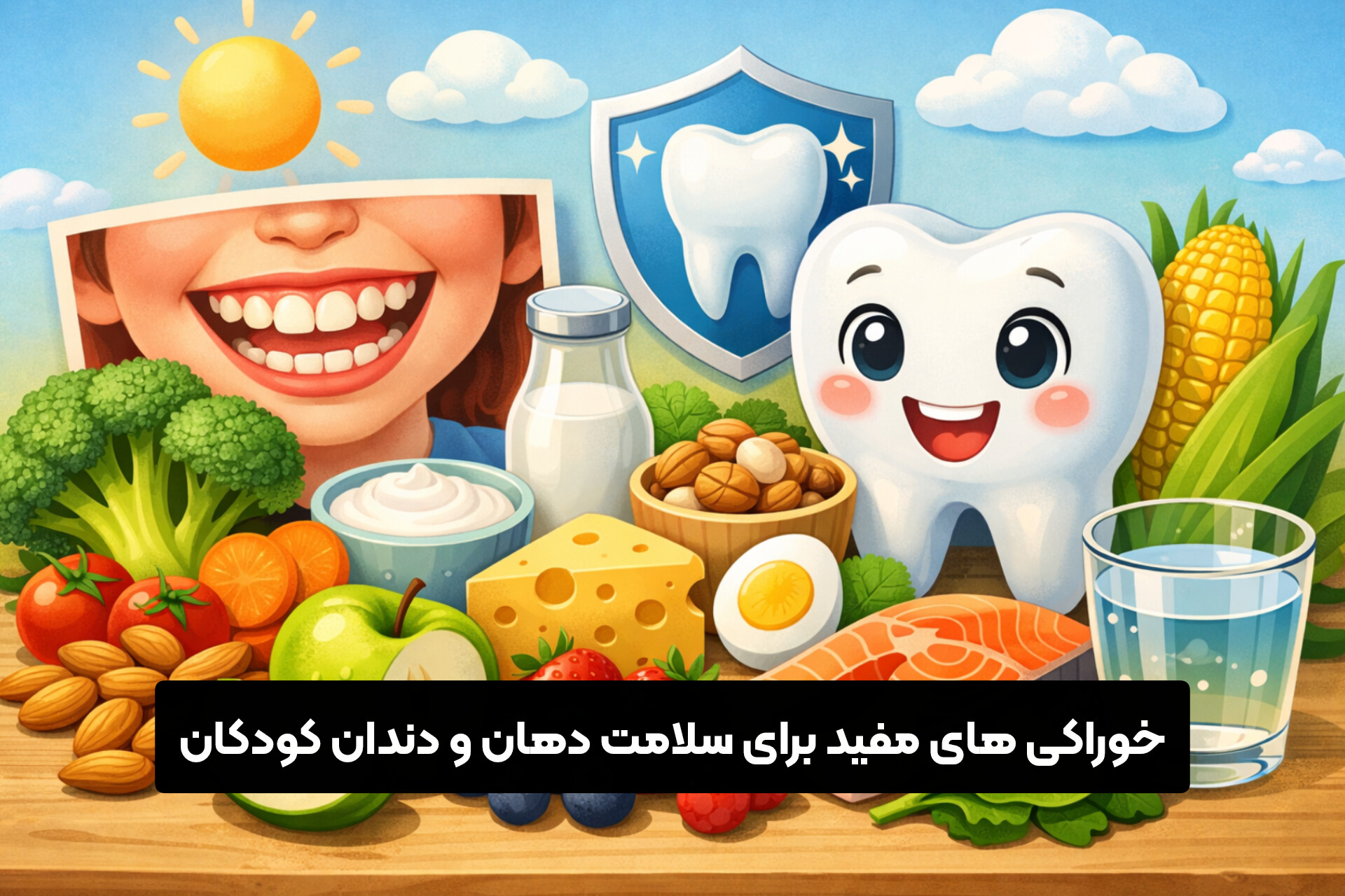 خوراکی های مفید برای سلامت دهان و دندان کودکان